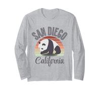Zoológico Retro Panda de San Diego de California State Manga Larga
