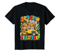 Zoológico Tripulación Viaje de Campo Autobús Escolar Animales Niño Safari Tri Camiseta