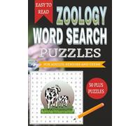 Zoology Word Search Puzzle Book: Word Searches with Easy to Read Print about Zoology and Other Related Items | 6x9 inches, 110 pages | 50+ Puzzles... Gifts for Vacations, Holidays and Free Times