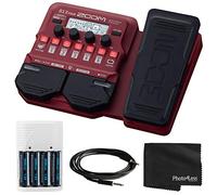 Zoom B1XFOUR - Procesador multiefectos de guitarra con pedal de expresión + 4 pilas AA y cargador + cable + paño
