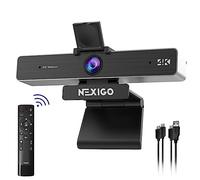 Zoom Certificado Cámara Web 4K con Control Remoto, Zoom Digital 5X, NexiGo N950P Pro con Sensor_Sony y Micrófonos Estéreo Duales, para zoom Skype MS Teams, MAC PC Desktop