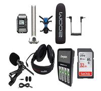 Zoom F1-SP - Grabadora de campo y micrófono de escopeta, micrófono Lavalier, tarjeta SD de 32 GB, auriculares y baterías recargables