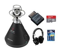 Zoom H3-VR grabadora de audio práctica con micrófono integrado, adaptador Bluetooth BTA-1, tarjeta de memoria de 32 GB, LR6, paquete de 4 baterías y auriculares de estudio