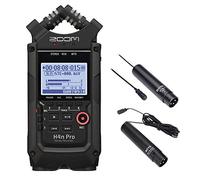 Zoom H4n PRO 4 canales Handy Recorder Interview micrófono Kit con Omnidireccional y Cardioid XLR Lavalier micrófonos
