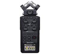 Zoom H6 - Grabadora portátil de 6 pistas, micrófonos estéreo, 4 entradas XLR/TRS, grabaciones a tarjeta SD, interfaz de audio USB, funciona con pilas, podcasting y música