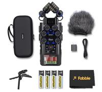 Zoom H6studio - Práctico paquete de grabadora con paquete de accesorios APH-6s, parabrisas peludo, funda acolchada, adaptador de CA AD-17, cable USB-C, baterías AA, trípode de mesa