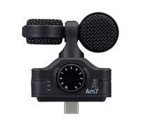 Zoom Micrófono estéreo Am7 para Android, estéreo de Medio Lado, cápsula giratoria para alineación con cámara, para Grabar Audio para música, Videos, entrevistas y más