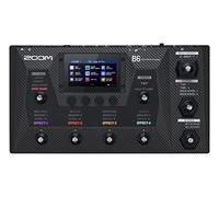 Zoom Procesador multiefectos de graves B6 con 4 cajas DI, conmutador A/B, interfaz de pantalla táctil, más de 100 efectos integrados, modelado de amplificador, IRs, bucle e interfaz de audio para