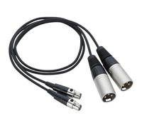Zoom TXF-8 Balanced TA3 a XLR Cable, paquete de 2, para la grabadora de campo F8n y otros dispositivos, hembra TA3 Mini XLR a XLR macho de tamaño completo