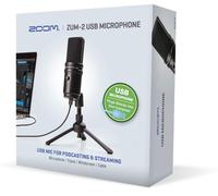 Zoom Zum-2, micrófono USB para Podcast, Parabrisas, Cable USB, para Grabar y transmitir podcasts, música, Voz en Off y más