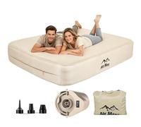 Zooma Camas Hinchables, Colchón Hinchable con Bomba de Inflado Incorporada, 196 x 150 x 35 cm Aire Mattress para Invitados, Cama de Aire Inflable para Camping