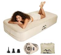 Zooma Camas Hinchables, Colchón Hinchable con Bomba de Inflado Incorporada, 196 x 90 x 35 cm Aire Mattress para Invitados, Cama de Aire Inflable para Camping