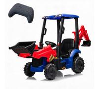ZoomBuggy 12V Tractor Eléctrico para Niños 4-en-1, Tractopelle Infantil