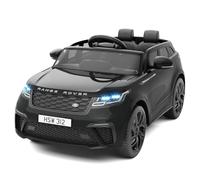 ZoomBuggy Coche eléctrico para niños de 12 V Land Rover con licencia con 2,4 GHz, mando a distancia, 2 motores, arranque suave, música, USB, faros LED y claxon, vehículo eléctrico para niños a partir