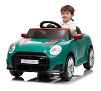 ZoomBuggy Coche Electrico para Niños Mini 12V con Licencia, Coches para Niños con Mando a Distancia 2,4G, LED, Música, USB, Carro Electrico Infantil para Niños +3 Años, Verde