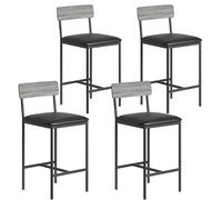 ZoomBuggy Juego De Taburetes De Bar, Sillas Altas para Encimera | taburetes acolchados con respaldo y reposapiés, marco metálico resistente, taburete para isla de cocina, barra doméstica