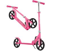 ZoomBuggy Patinete Infantil con 2 Ruedas Grandes, Plegable y Altura Ajustable en 4 Niveles, Carga 100 kg, Patinete Evolutivo para Niños 3+ Años, Rosa