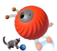 Zoomie 2.0, 2 In 1 Interactive Dog Balls & Pet Feeder, Dog Track Food Leaking Ball, USB-C Rechargeable, Suitable For Small/Medium Dogs, Safe and Durable (Orange)