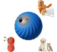 Zoomie Buddy 2.0, 2 in 1 Interactive Dog Balls ＆ Pet Feeder, Dog Track Food Leaking Ball, USB Rechargeable,Two Modes,for Small/Medium Dogs, with Fruit Plush Cover (Blue,Only)