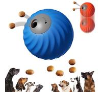 Zoomie Buddy 2.0, Pet Rolling Feeding Ball Blue, 2 in 1 Interactive Dog Balls & Pet Feeder, Dual Play Modes, USB-C, Durables Pet Design for Small Medium (Blue)