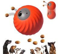 Zoomie Buddy 2.0, Pet Rolling Feeding Ball Blue, 2 in 1 Interactive Dog Balls & Pet Feeder, Dual Play Modes, USB-C, Durables Pet Design for Small Medium (Orange)