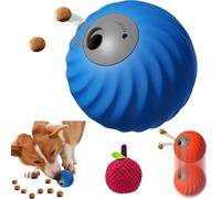 Zoomie Buddy 2.0, Smart Touch Interactive Dog Toy, 2 in 1 Interactive Dog Balls ＆ Pet Feeder, Treat Dispensing Puzzle Toy, Durable Pet Safe Design, Suitable for Small/Medium Dogs (Blue,Bayberry)