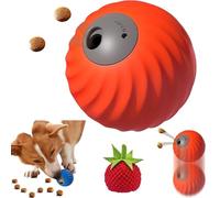 Zoomie Buddy 2.0, Smart Touch Interactive Dog Toy, 2 in 1 Interactive Dog Balls ＆ Pet Feeder, Treat Dispensing Puzzle Toy, Durable Pet Safe Design, Suitable for Small/Medium Dogs (Orange,Tomato)