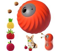 Zoomie Buddy 2.0, Smart Touch Interactive Dog Toy, 2 in 1 Interactive Dog Balls ＆ Pet Feeder, Treat Dispensing Puzzle Toy, Durable Pet Safe Design, Suitable for Small/Medium Dogs (Orange,3 Mix)