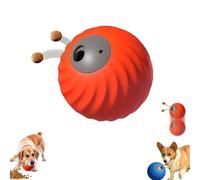 Zoomie Buddy 2.0,Tpu Material Smart Interactive And Treat Dispenser Auto Rolling Ball,Rechargeable Dog Tracking Food Ball,Wear-Resistant Drop-Resistant Interactive Dog Toys for Pets (Orange A)