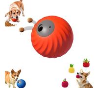 Zoomie Buddy 2.0，Tpu Material Smart Interactive And Treat Dispenser Auto Rolling Ball，Rechargeable Dog Tracking Food Ball，Wear-Resistant Drop-Resistant Interactive Dog Toys for Pets (Orange B)