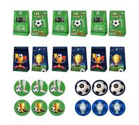 ZOOMIMI 2 bolsas de fiesta temática de fútbol con calcomanías, bolsas de fiesta de fútbol independientes, bolsas de aperitivos para celebración deportiva