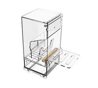 ZOOMIMI Comedero automático para loros, dispensador automático de alimentos para pájaros, accesorio para jaula de pájaros