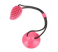 ZOOMIMI Juguete interactivo con fugas de comida para perros con ventosa y cuerda elástica para cachorros, alimentador más lento para masticar dientes de mascotas