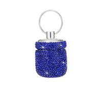 ZOOMIMI Llavero portátil para pastillas de diamante, impermeable, contenedor de píldoras, colgante pequeño para viajes y actividades al aire libre