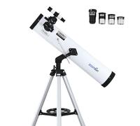 Zoomion Stardust 76/700 AZ - Telescopio Reflector astronómico con trípode, Montura, oculares para niños y Principiantes de la astronomía