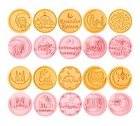 ZOOMPIL Juego de cortadores de galletas Eid Mubarak, juego de cortadores de galletas 3D Eid Mubarak 6 piezas, linterna de mezquita, camello, estrella, luna, estrella islámica