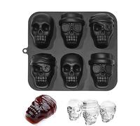 ZOOMPIL Molde de Silicona con Calavera, Molde de Silicona de Calavera 3D para Halloween, Molde de Vela de Calavera, Moldes de Resina de Cráneo de Fácil Liberación Para Hacer Velas de Halloween