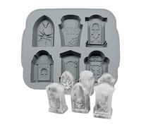 ZOOMPIL Molde de tumbas de Halloween, Molde de silicona para lápida, Molde de silicona para Halloween, para Dulces, Chocolate, Jalea, Cubitos de Hielo