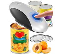 Zoomsnail Abrelatas eléctrico, abrelatas recargable automático con borde liso de un solo toque y tapa magnética, abridor manos libres de fácil agarre para personas mayores con artritis y la mayoría de