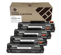ZOOMTEC Compatible para HP CB436A 36A Negro Cartucho de Tóner Compatible para HP LaserJet M1520 P1505 P1505n P1506 M1120 MFP M1120n MFP M1522 MFP M1522n MFP M1522nf MFP Impresora (4X Negro)