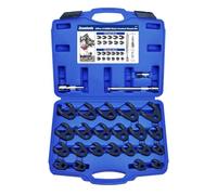 Zoomtools Juego de llaves de cabeza de gallo, 25 piezas, 8-32 mm, llave inglesa, 3/8" 1/2", métrica, con adaptador y barras de extensión, juego de llaves de par
