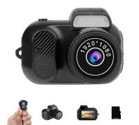 Zoomu Mini Camera Keychain, 1080p HD Nostalgic Retro Keychain Cameras, 0.96in HD Screen, Automatic Loop Recording, 32/64/128 TF Memory Card, for Photo Video Travel Study Recording (128GB)