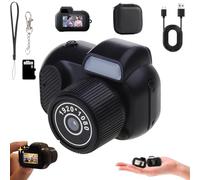 Zoomu Mini Camera Keychain, 1080p Mini Digital Keychain Camera, 16/32/64/128 TF Memory Card,Small Nostalgia Retro Digital Cameras with 8 Filters, Suitable for Carry-On (32G)