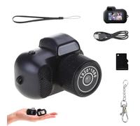 Zoomu Mini Camera Keychain, Portable Micro Cameras, 1080p Small Nostalgia Retro Digital Camera with 8 Filters, for Travel Study Recordings (16 GB)