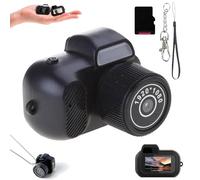 Zoomu Mini Camera Keychain, Small Nostalgia Retro Digital Camera, 1080p HD Retro Cameras with Led Flash Light, Eight Filter, 100 Mins Battery Life for Travel Study Recording (8G)