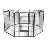 zoomundo Parque Perros Jaula Plegable Mascotas para Animales Entrenamiento Puerta Recinto Gatos 8 Vallas - XL