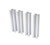 ZOOMVIBE YEJIANGHUA 4 unids/Lote 2020 extrusión de Perfil de Aluminio 100mm a 800mm de Longitud Carril Lineal 200mm 400mm 500mm Apto for Impresora 3D DIY Banco de Trabajo CNC Natural(650mm)