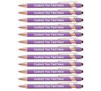 Zoonnis 12 Piezas Bolígrafos Personalizados con Puntas de lápiz para los Negocios Bolígrafo Grabado Personalizado a Granel con el Nombre de Texto Personalizado Bolígrafo con Tinta Negro