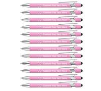 Zoonnis 12 Piezas Bolígrafos Personalizados con Puntas de lápiz para los Negocios Bolígrafo Grabado Personalizado a Granel con el Nombre de Texto Personalizado Bolígrafo con Tinta Negro