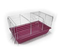 ZooPaul Jaula para conejos, tamaño XL, 78 x 47 x 37 cm, color rosa